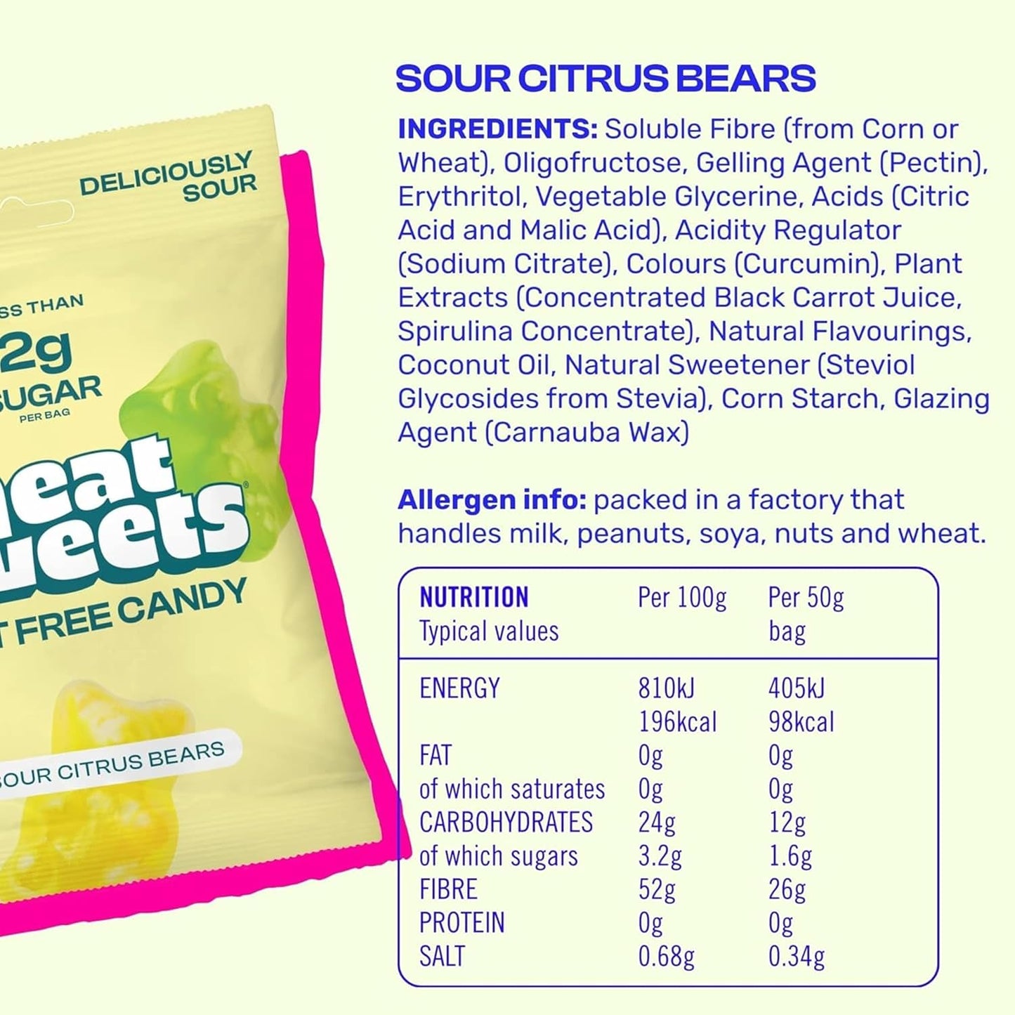 Neatsweets Sour Citrus Bears Candy