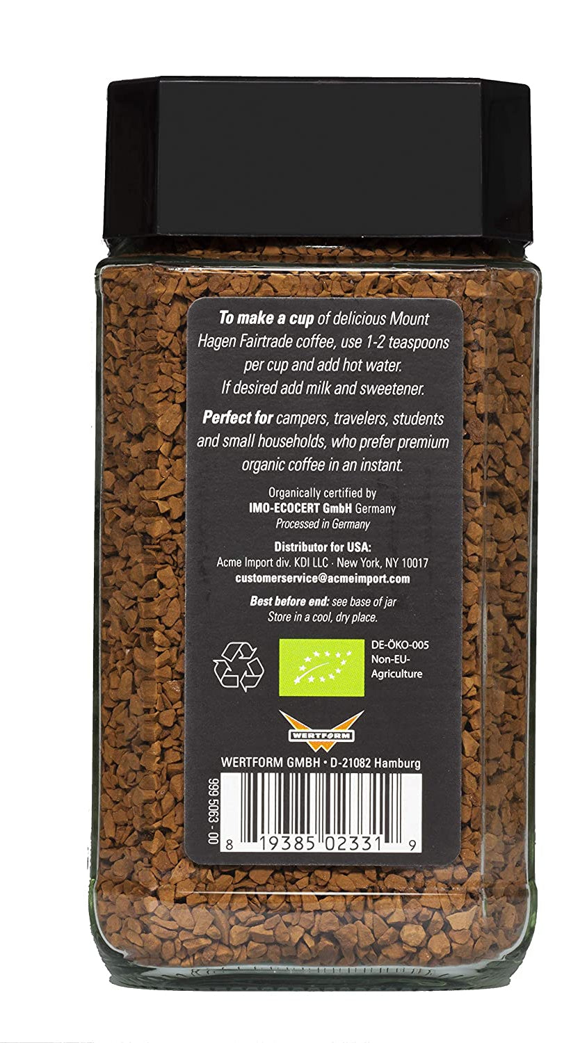 Mount Hagan Instant Coffee (Org) (FT)