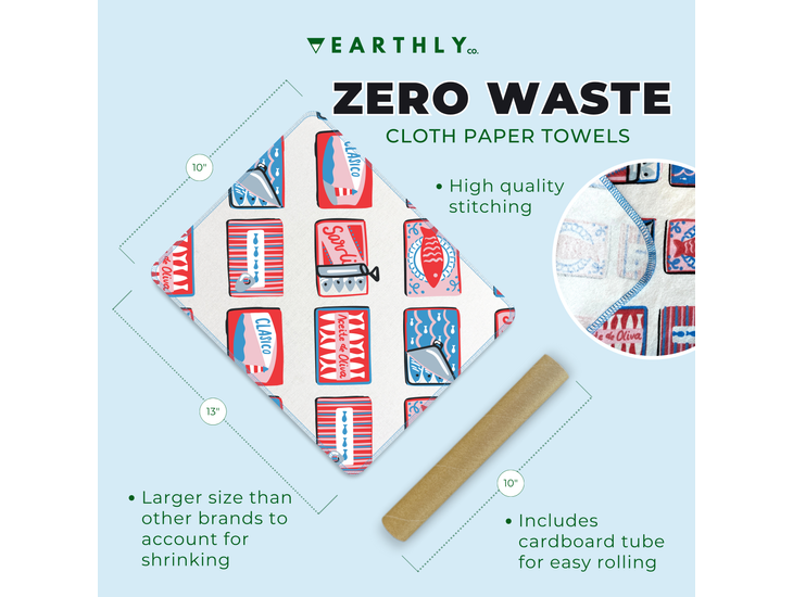 Earthly Co. Notpaper Towel - Sardine Social
