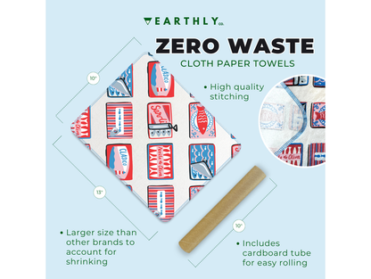 Earthly Co. Notpaper Towel - Sardine Social