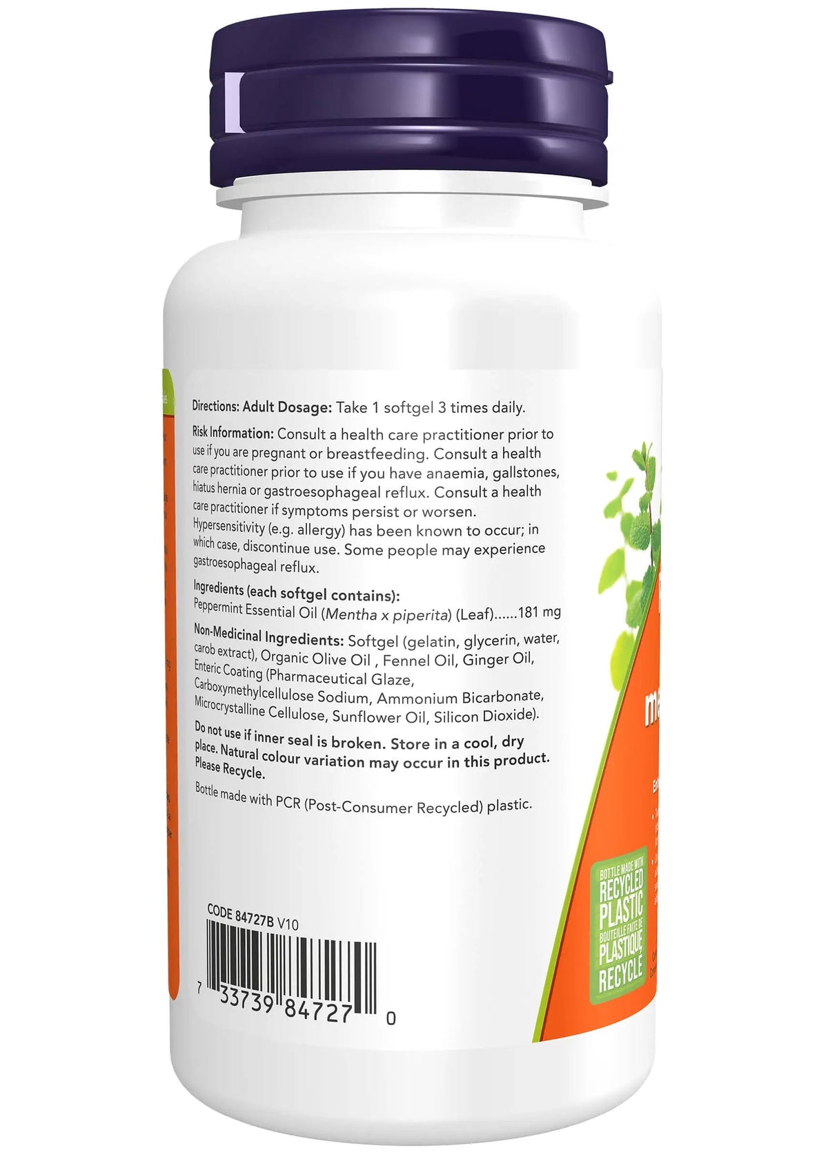Peppermint Oil 180mg Enteric Coated Softgels