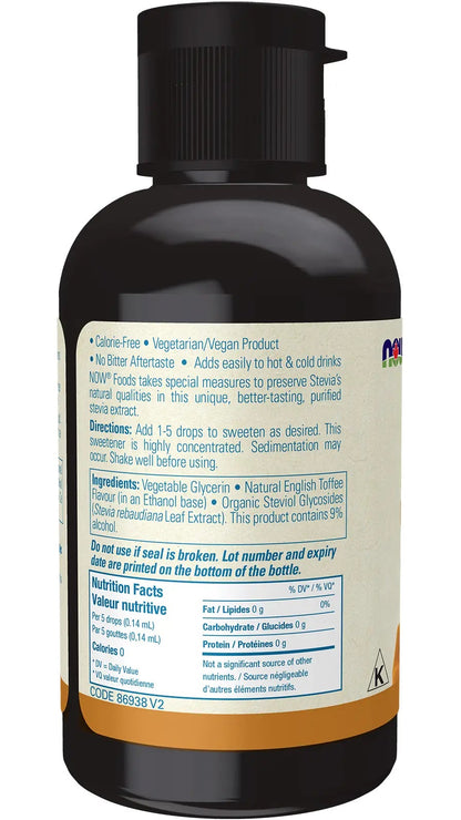 NOW BetterStevia® Liquid Drops - English Toffee