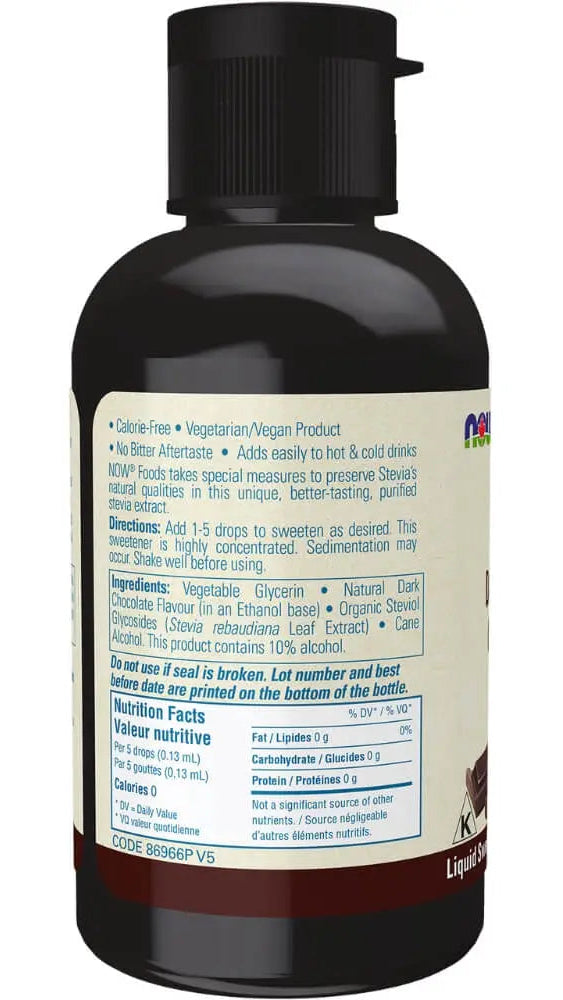 NOW BetterStevia® Liquid Drops - Dark Chocolate