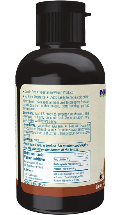 NOW BetterStevia® Liquid Drops - Hazelnut