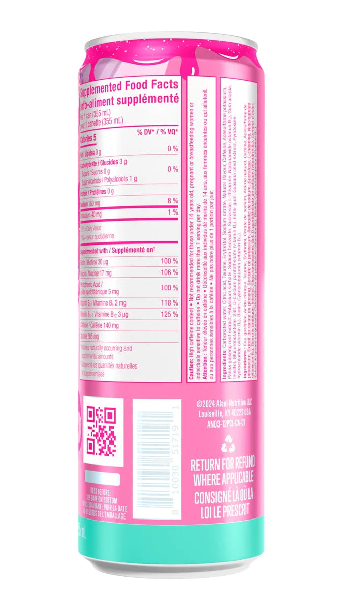 Alani Nu Energy Drink Pink Slush