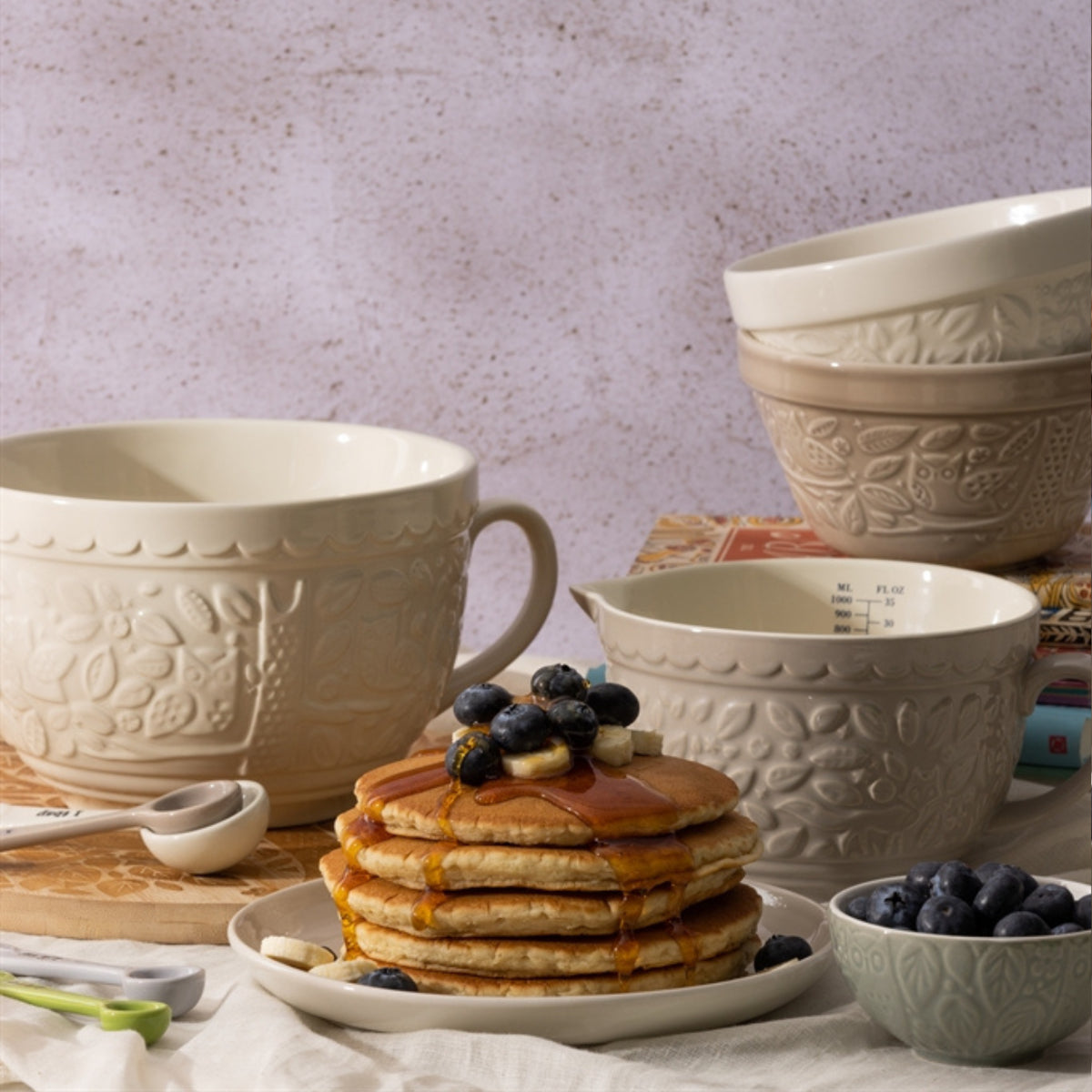Mason Cash Forest Batter Bowl 1.9L Owl, Cream