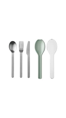 Mepal Ellipse Cutlery Nordic Sage, 3-Piece Set