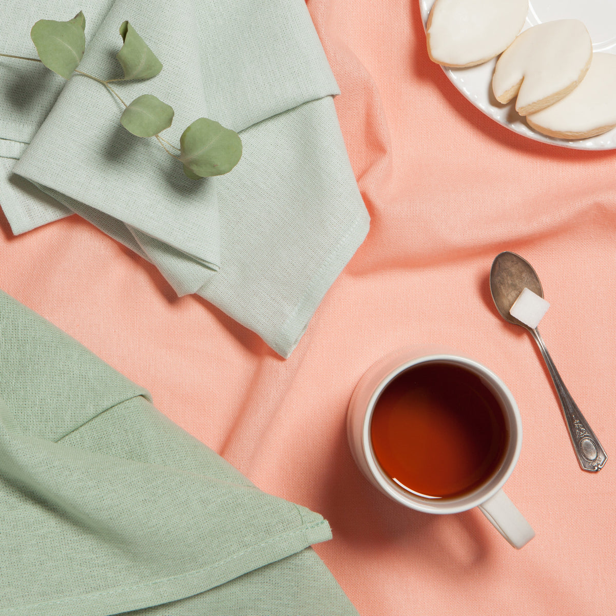 Dishtowel Set Floursack Dawn Eucalyptus Mist, 3-pk
