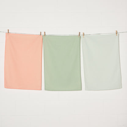 Dishtowel Set Floursack Dawn Eucalyptus Mist, 3-pk