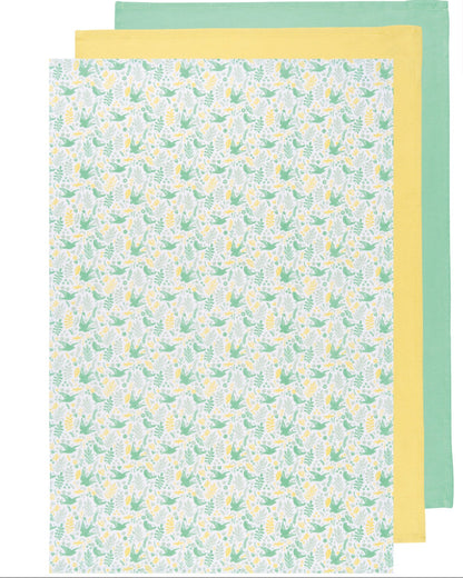 Dishtowel Set Floursack Meadowlark, 3-pk