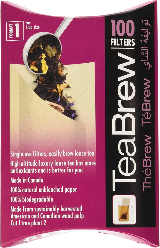 TeaBrew Tea Filters 1 Cup Size, 100pk