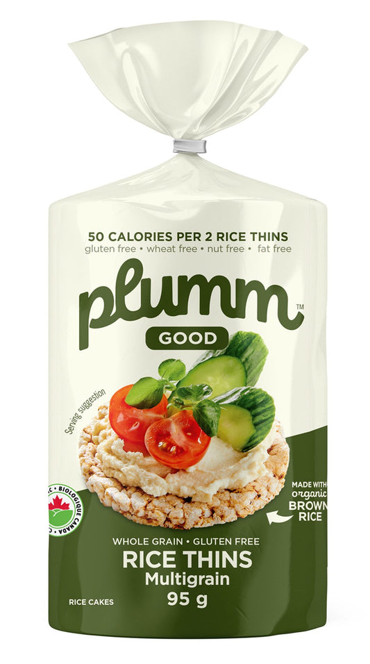 Thin Rice Cakes, Multigrain Unsalted Organic (GF)