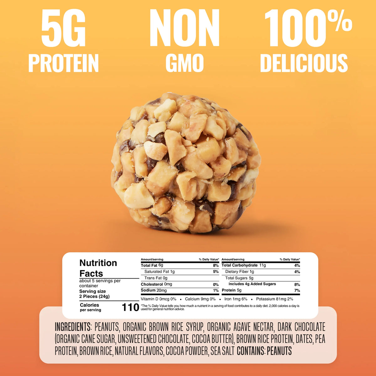 GFB Dark Chocolate Peanut Butter Bites (GF) (V)