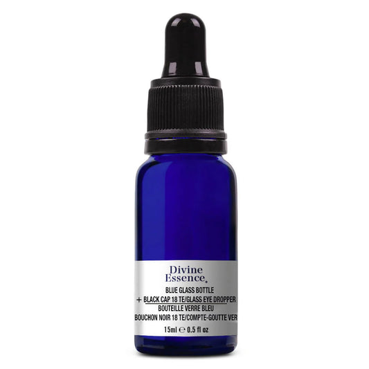 Blue Glass Bottle with Dropper 15ml