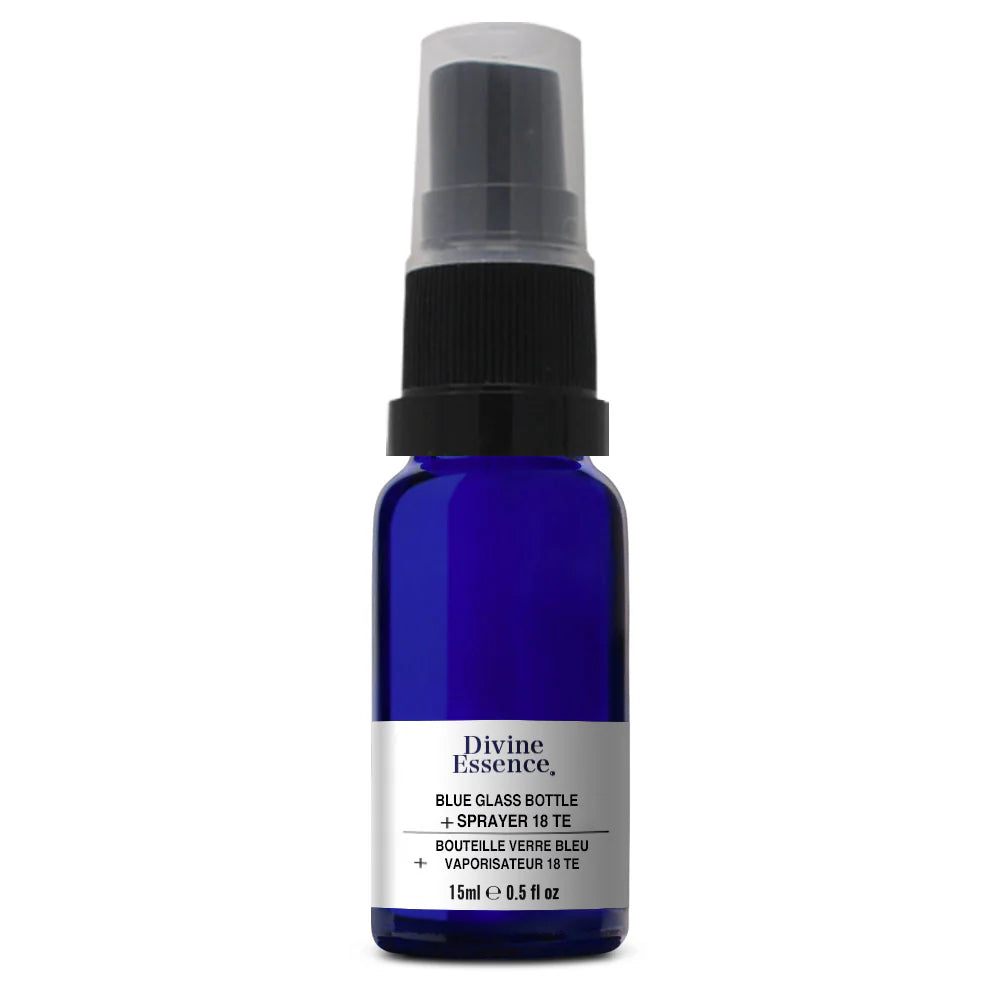 Blue Glass Bottle with Sprayer 15ml