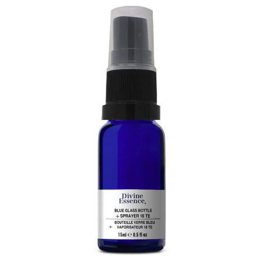 Blue Glass Bottle with Sprayer 15ml