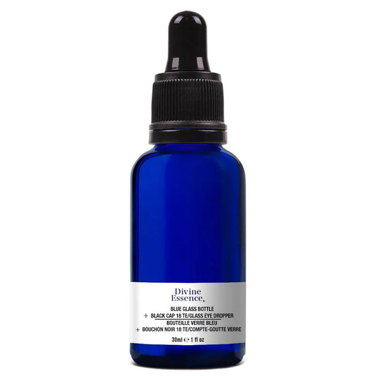 Blue Glass Bottle with Dropper 30ml