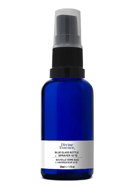 Blue Glass Bottle with Sprayer 30ml