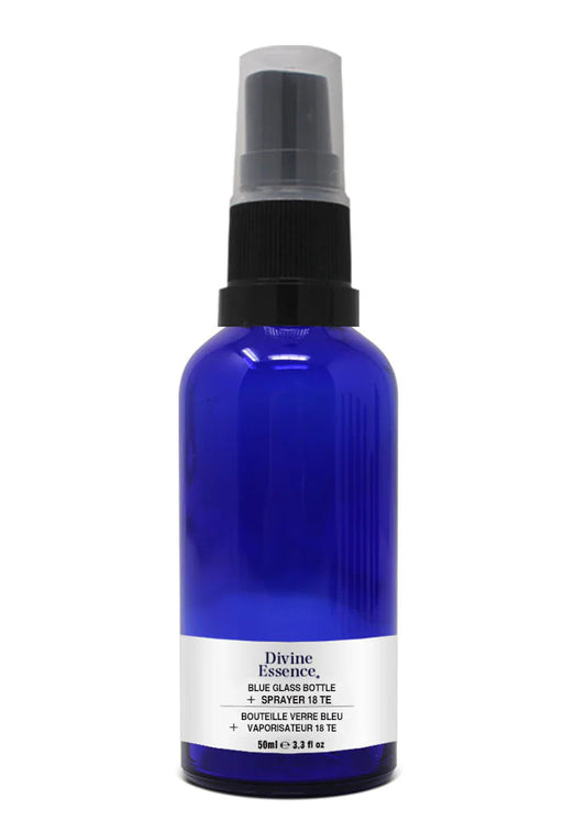 Blue Glass Bottle with Sprayer 50ml