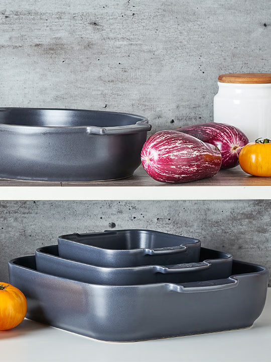 Peugeot Appolia Ceramic Rectangular Baker, 14.25" Slate