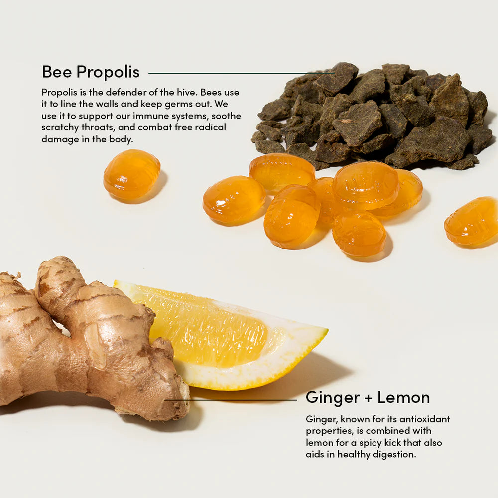 Propolis Soothing Lozenges - Ginger Lemon