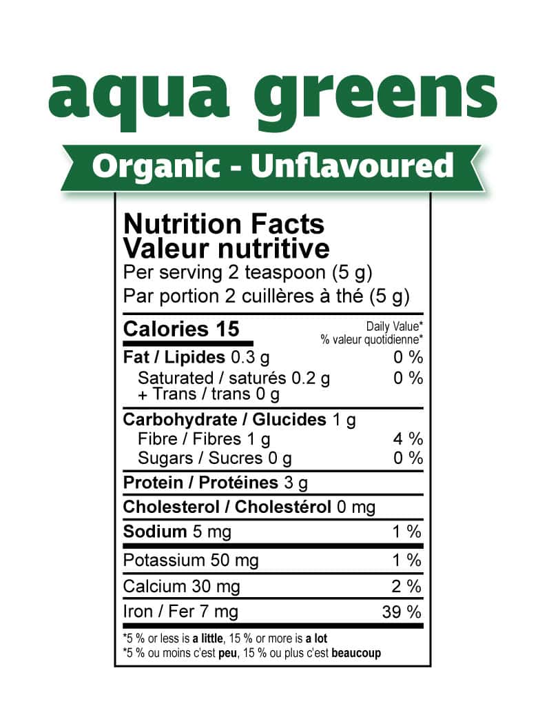 Aqua Greens Spirulina & Chlorella, Organic