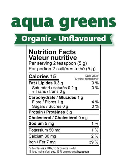 Aqua Greens Spirulina & Chlorella, Organic
