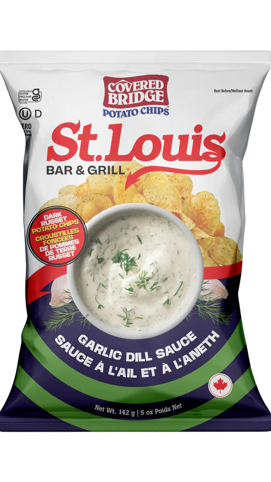 Covered Bridge Chips, St. Louis Grill Garlic Dill Sauce