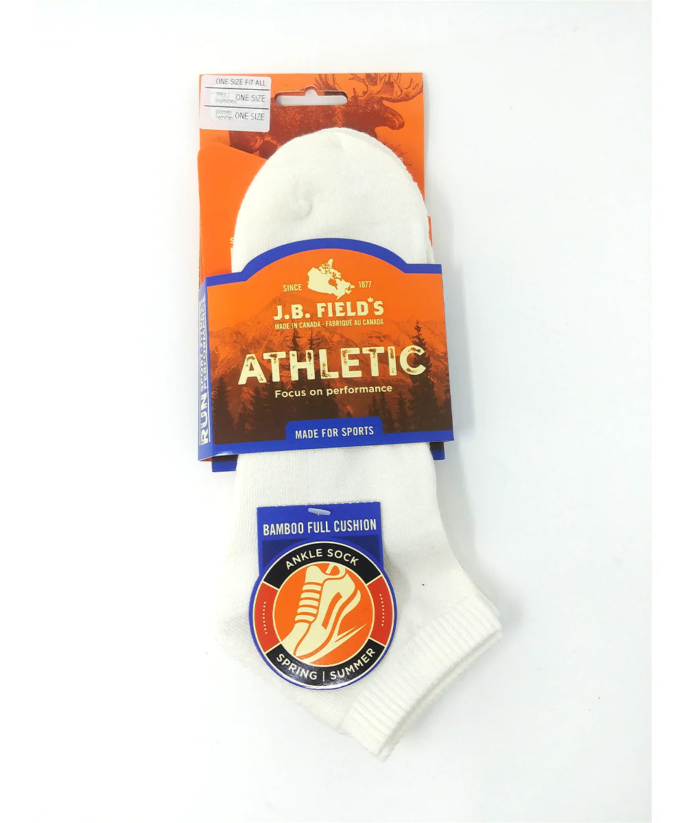 J.B. Field's Athletic "Bamboo Cushion" Low-Cut Ankle Socks