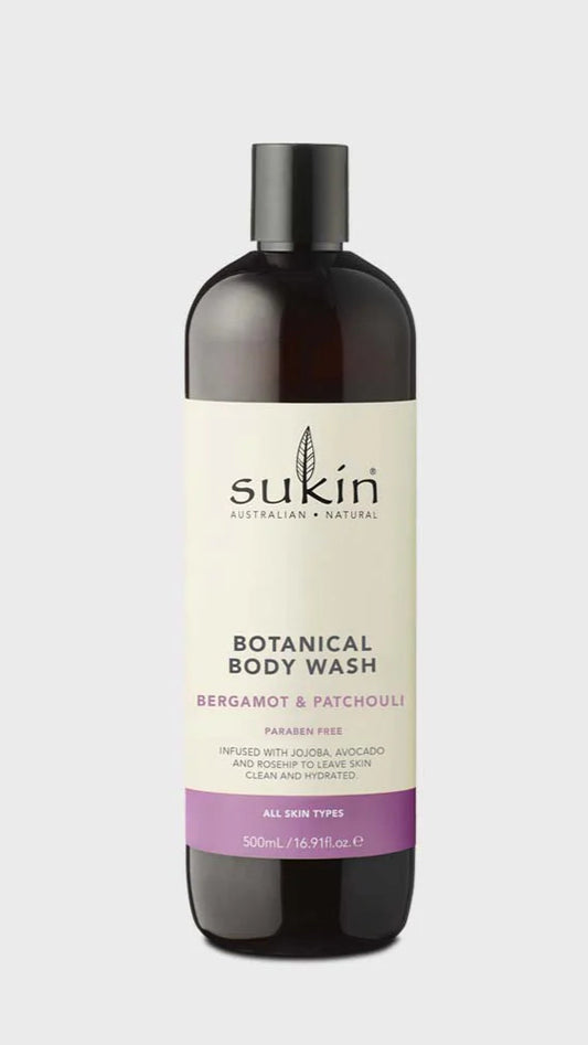 SUKIN Body Wash, Bergamont & Patchouli