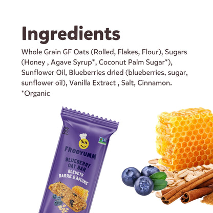 FreeYumm Blueberry Soft Baked Bars (GF) (DF)