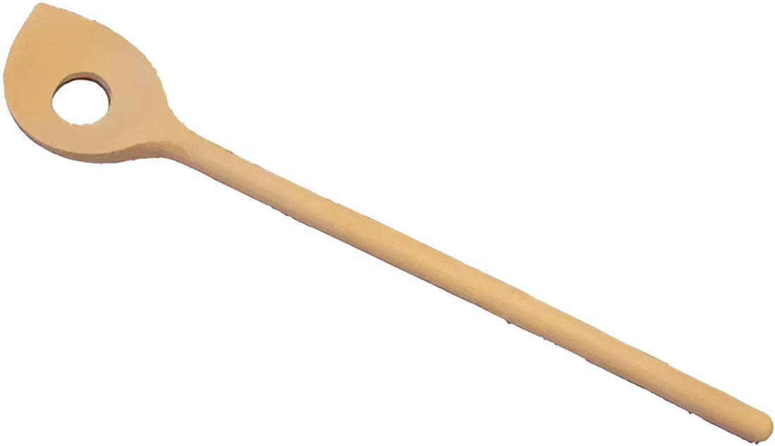 Wooden Spoon with Hole Taper 12"