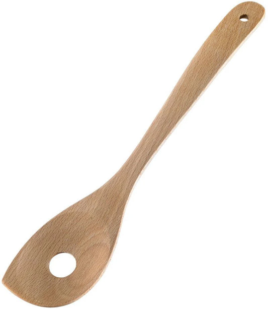 Wooden Spoon with Hole Taper 12"