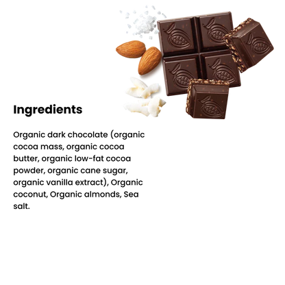 Chocxo Dark Chocolate Coconut, Almond & Sea Salt Snaps (Org)