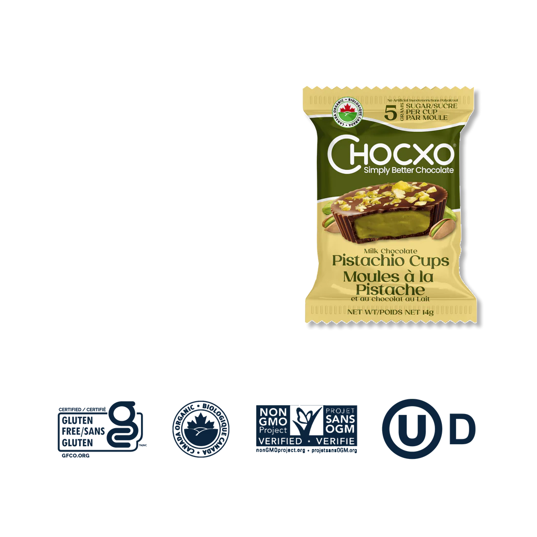 Chocxo Milk Chocolate Dubai Style Pistachio Cups (Org) - LE