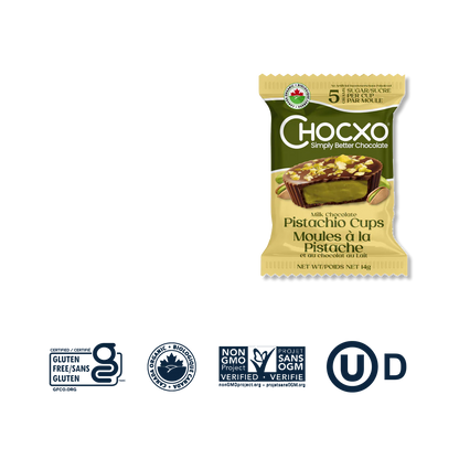 Chocxo Milk Chocolate Dubai Style Pistachio Cups (Org) - LE