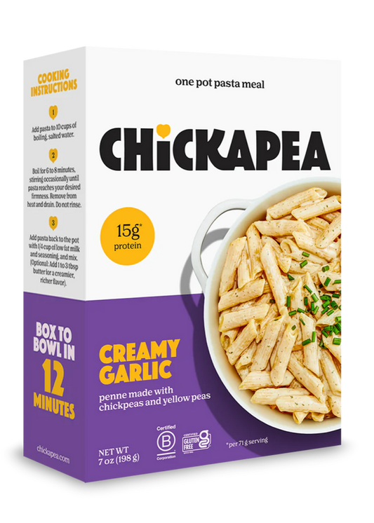 Chickapea One Pot Pasta Meal Creamy Garlic (GF)