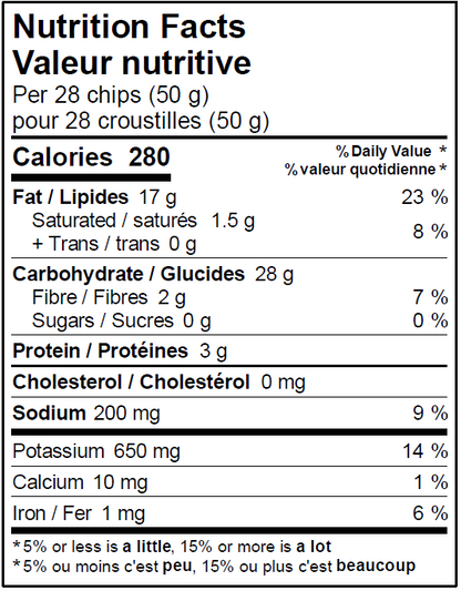 Covered Bridge Chips, Sea Salt Crinkle Cut