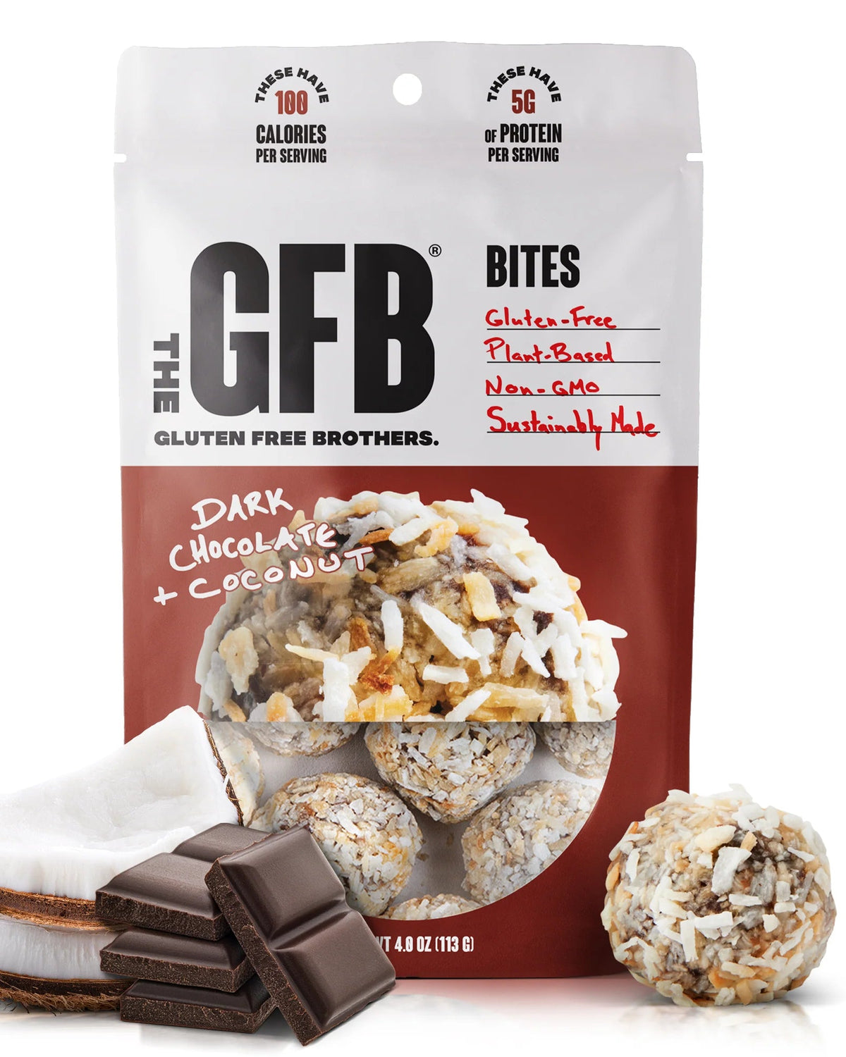 GFB Dark Chocolate Coconut Bites (GF) (V)