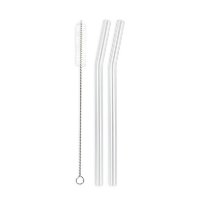 Enviro Glass Straw 10" Bent, 2-Pack