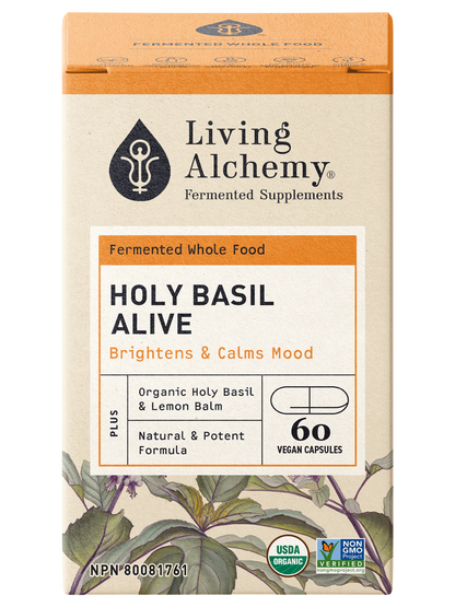 Holy Basil Alive - Fermented, Organic 60 Capsules