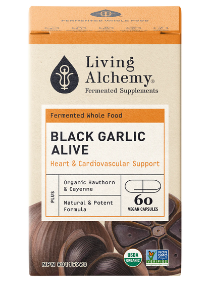Black Garlic Alive - Fermented, Organic 60 Capsules