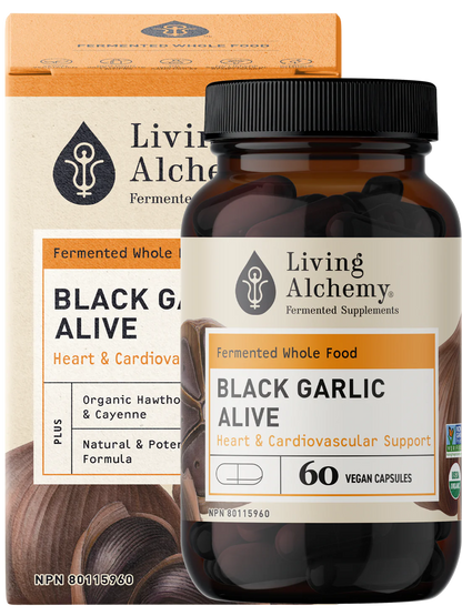 Black Garlic Alive - Fermented, Organic 60 Capsules