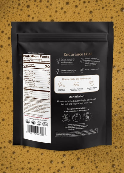 Endurance Fuel Instant Mushroom Coffee, Organic