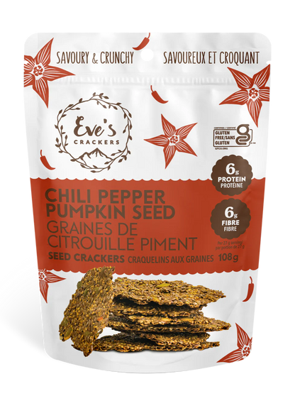 Eve's Seed Crackers, Chili Pepper Pumpkin Seed (GF)