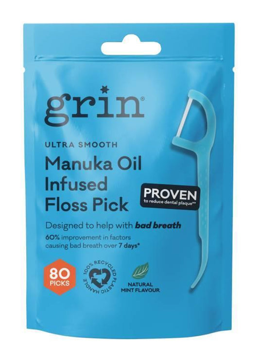 Grin Floss Picks - Manuka Oil Infused