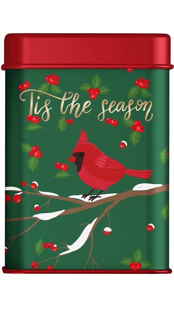 Hot Chocolate Keepsake Tin - Holly Berry Cardinal