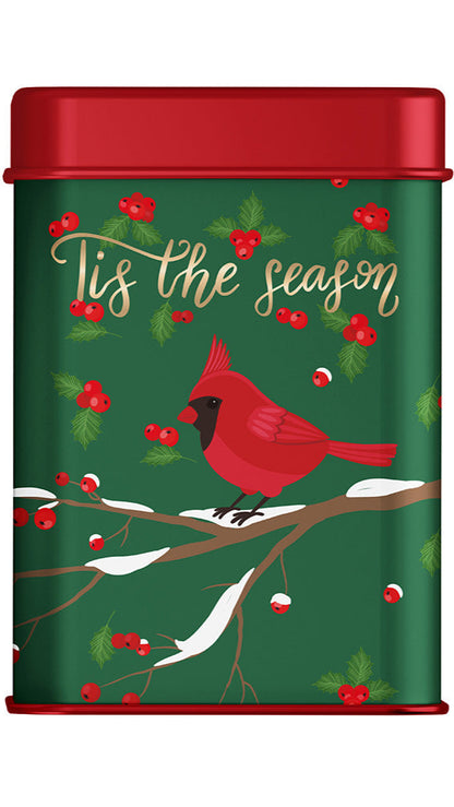 Hot Chocolate Keepsake Tin - Holly Berry Cardinal