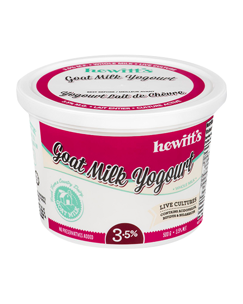 Hewitt's Goat Milk 3.5% MF Yogurt, Plain *REFRIGERATED*