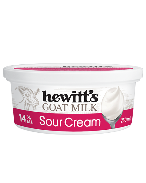 Hewitt's Goat Milk 14% MF Sour Cream *REFRIGERATED*